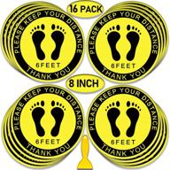 🟨 guidance lab yellow distancing removable stickers - optimize your searches! logo