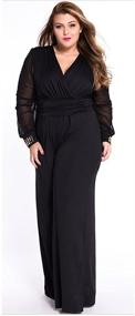 img 2 attached to 👗 Cokar Womens Jumpsuits Sleeve V Neck: Stylish Women's Clothing for Effortless Elegance