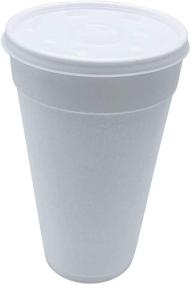 img 1 attached to ☕ AMZ Empire Dart 16 Ounce Disposable Foam Coffee Cups with Lids - Hot Drink Beverage To Go - 50/Case