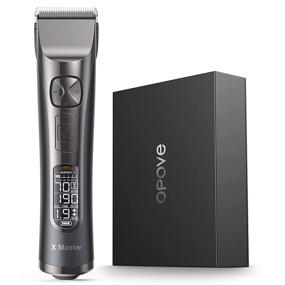 img 4 attached to 💇 OPOVE X Master Men's Professional Hair Clippers - Cordless Hair Cutting Machine with 250 Minutes Runtime, LCD Display, and Quiet Trimmers for Barbers and Stylists. Includes 8 Guides and 5 Speeds.