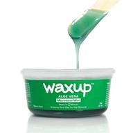 waxup aloe vera microwave wax kit: 7 oz, 16 assorted wax sticks, stripless hard wax - ideal for face, nose, and body areas - heats in 1 minute! logo