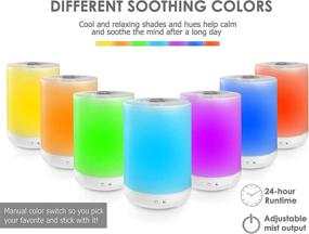 img 3 attached to ❄️ 4L Whisper Quiet Cool Top Fill Humidifier by Bell+Howell for Bedroom - Adjustable Mist Level, Auto Shut Off, and 7-Color Night Light - Essential Oil Diffuser for Bedroom, Home, Office - Long-lasting Up To 24 Hours