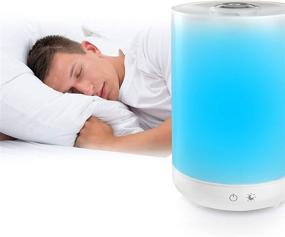 img 1 attached to ❄️ 4L Whisper Quiet Cool Top Fill Humidifier by Bell+Howell for Bedroom - Adjustable Mist Level, Auto Shut Off, and 7-Color Night Light - Essential Oil Diffuser for Bedroom, Home, Office - Long-lasting Up To 24 Hours