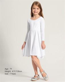 img 3 attached to STELLE Toddler Sleeve Casual Twirly Girls' Clothing: Adorable Dresses for Comfortable Style