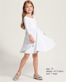 img 2 attached to STELLE Toddler Sleeve Casual Twirly Girls' Clothing: Adorable Dresses for Comfortable Style
