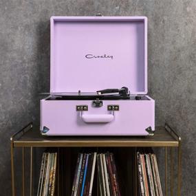 img 3 attached to 🎵 Crosley CR6253U-001A Anthology Vintage 3-Speed Bluetooth Suitcase Turntable in Lavender: A Retro Music Experience at your Fingertips!