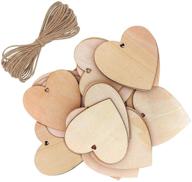 premium quality wooden hearts - heart-shaped wood decorations for diy crafting, wedding crafts | pack of 10pcs logo