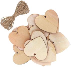 img 4 attached to Premium Quality Wooden Hearts - Heart-Shaped Wood Decorations for DIY Crafting, Wedding Crafts | Pack of 10Pcs