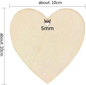 img 3 attached to Premium Quality Wooden Hearts - Heart-Shaped Wood Decorations for DIY Crafting, Wedding Crafts | Pack of 10Pcs