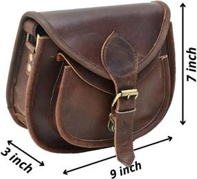 img 2 attached to 👜 Vintage Brown Leather Cross Body Shoulder Bag: Satchel and Fable Handmade Women's Purse
