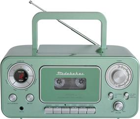 img 3 attached to Studebaker SB2135TS Portable Stereo CD Player With AM/FM Radio And Cassette Player/Recorder (Teal Silver)