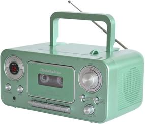 img 2 attached to Studebaker SB2135TS Portable Stereo CD Player With AM/FM Radio And Cassette Player/Recorder (Teal Silver)