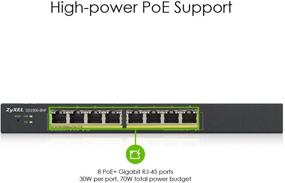 img 3 attached to 💻 Zyxel GS1900-8HP: Smart Managed Gigabit PoE+ Switch - 8 Ports, 70 Watt Budget, VLAN, IGMP, QoS