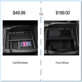 img 2 attached to CarQiWireless Wireless Charger & Center Console Organizer for Ford F150 2009-2022: Must-Have Accessory for F-150 Owners