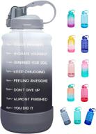 🥤 stay hydrated and motivated: elvira half gallon/64oz time marker water bottle with straw & silicone boot - bpa free, leakproof design for fitness, gym, and outdoor sports logo