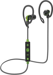 img 1 attached to 🎧 iHome Wireless Water-Resistant Sport Earphones with Bluetooth, Mic Remote, and Sport Clips (Gray/Green - iB79GQC)