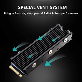 img 2 attached to 💨 QIVYNSRY M.2 Heatsink NVME 2280 SSD: Efficient Cooling for PC & PS5, Dual Compatibility with Single/Double Sided M2 SSDs - Thermal Silicone Pads Included, Black