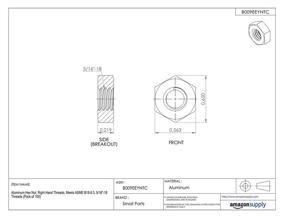 img 1 attached to Aluminum Machine Finish B18 6 3 Thread Hardware in Nails, Screws & Fasteners