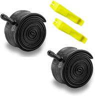 🚲 zukka bike tubes, 2-pack inner tubes (16"/20"/24"/26"/27.5"/29"/700c) for mtb mountain road bicycle replacement - compatible with schrader & presta valve logo