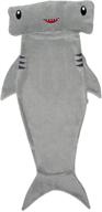 🦈 cozy and playful: funziez! kids hammerhead shark blanket sack in grey - perfectly comfy for kids of all ages! logo