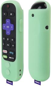 img 2 attached to SIKAI Silicone Case For Roku Ultra 2018 Remote Shockproof Protective Cover For Roku Ultra 4661R With Power Button Remote Jack Hole Cutout Anti-Slip Anti-Lost With Hand Strap (Glow In Dark Green)