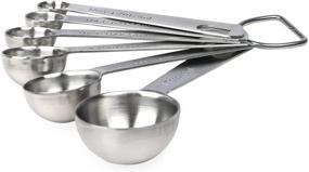 img 3 attached to 🥄 Set of 6 Stainless Steel Measuring Spoons - 1/8 tsp, 1/4 tsp, 1/2 tsp, 1 tsp, 1/2 tbsp & 1 tbsp, Tablespoon and Teaspoon Metal Measuring Spoons for Liquid and Dry Ingredient Measurement