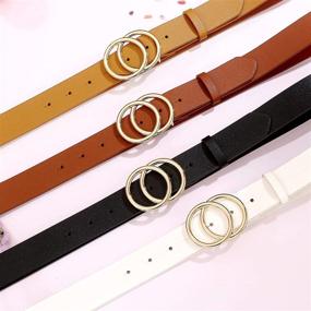 img 3 attached to Womens Belts Jeans Double Buckle Women's Accessories