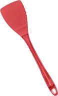 🔴 enhanced chef select ergo silicone solid spatula with san handle - vibrant red shade logo