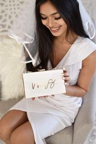 img 3 attached to 👜Mrs Purse Акриловый клатч: потрясающий свадебный и помолвочный подарок для медового месяца невесты