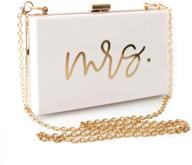 👜mrs purse акриловый клатч: потрясающий свадебный и помолвочный подарок для медового месяца невесты логотип