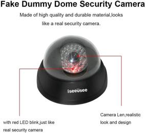 img 2 attached to 🔒 Enhanced Security: ISEEUSEE Simulated Dummy Fake Surveillance Dome Camera with 24PCS Flashing LED Light - 2 Pack