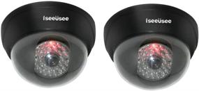 img 4 attached to 🔒 Enhanced Security: ISEEUSEE Simulated Dummy Fake Surveillance Dome Camera with 24PCS Flashing LED Light - 2 Pack