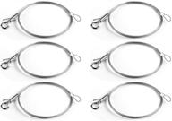 🖼️ set of 6 heavy duty adjustable picture hanging wires with loop and hook - supports up to 44 lb, ideal for mirrors, pictures, lamps, baskets, and flowerpots - 78.7×0.059 inch logo