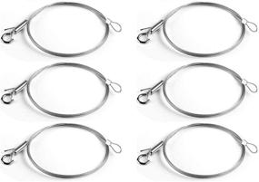 img 4 attached to 🖼️ Set of 6 Heavy Duty Adjustable Picture Hanging Wires with Loop and Hook - Supports up to 44 lb, Ideal for Mirrors, Pictures, Lamps, Baskets, and Flowerpots - 78.7×0.059 inch