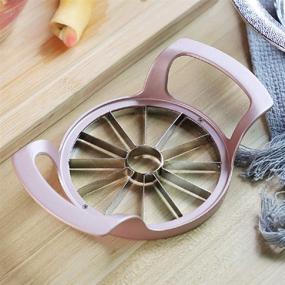 img 3 attached to 🍎 Stainless Steel Rose Gold Apple Slicer with 12 Blades - Corer, Cutter, Wedger, Divider, Pitter - Fruit Tools