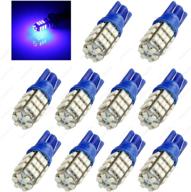 💡 sawe - 42-smd t10 168 12v led replacement light bulbs t15 921 912 906 ultra bright led (10 pieces) (blue) - enhanced seo logo