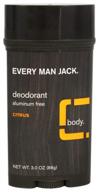 🍊 aluminum-free every man jack citrus deodorant, 3 ounce (3 pack) logo