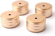 monosaudio 4pcs 40x20mm speaker spikes base mat speaker isolation spike dac cd amplifier chassis cone stand feet (gold colour) logo