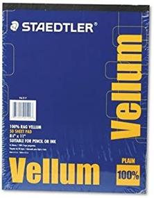 img 3 attached to Staedtler Mars Vellum Paper, 16# Rag, 8.5 x 11 Inches, Plain, 50 Sheets per Pad - Premium Quality for Artists, Designers, and Architects