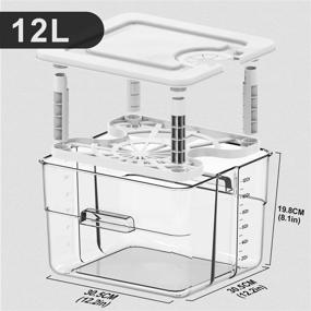 img 3 attached to 🍲 Sous Vide Container with Lid, Rack & 12.6 Quart Cooking Pot - Ideal for Sous Vide Cooking!