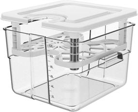 img 4 attached to 🍲 Sous Vide Container with Lid, Rack & 12.6 Quart Cooking Pot - Ideal for Sous Vide Cooking!