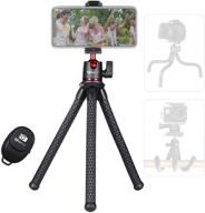 📸 flexible phone tripod stand with remote shutter and cold shoe - sinfox vlogging bendable travel octopus tripod holder for iphone, android, dslr, gopro, dji osmo action logo
