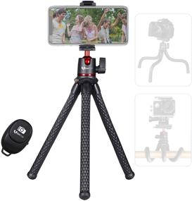 img 4 attached to 📸 Flexible Phone Tripod Stand with Remote Shutter and Cold Shoe - Sinfox Vlogging Bendable Travel Octopus Tripod Holder for iPhone, Android, DSLR, GoPro, DJI OSMO Action
