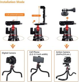 img 3 attached to 📸 Flexible Phone Tripod Stand with Remote Shutter and Cold Shoe - Sinfox Vlogging Bendable Travel Octopus Tripod Holder for iPhone, Android, DSLR, GoPro, DJI OSMO Action