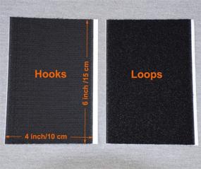 img 2 attached to 🪑 Non Slip Cushion Pad: Keep Couch Cushions in Place with Hook Loop Tape (4 x 6 inch, 4PCS, Black)