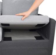 🪑 non slip cushion pad: keep couch cushions in place with hook loop tape (4 x 6 inch, 4pcs, black) logo