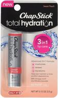 chapstick total hydration 3 в 1 сладкий персик - максимальное увлажнение и питание с освежающим штрихом логотип