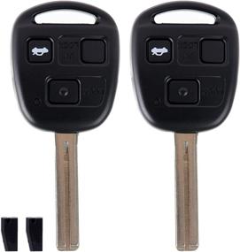 img 4 attached to 🔑 ECCPP Replacement Keyless Entry Remote Key Fob for Lexus LS430/ES330 HYQ12BBT (Pack of 2) - Uncut for Enhanced SEO