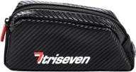 🚴 triseven aero 20 carbon cycling frame bag - efficient storage solution for triathlons & mtb, accommodates cell phones, wallets, 7 gels, pump, tools, and more! logo