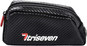 img 4 attached to 🚴 TriSeven Aero 20 Carbon Cycling Frame Bag - Efficient Storage Solution for Triathlons & MTB, Accommodates Cell Phones, Wallets, 7 Gels, Pump, Tools, and More!